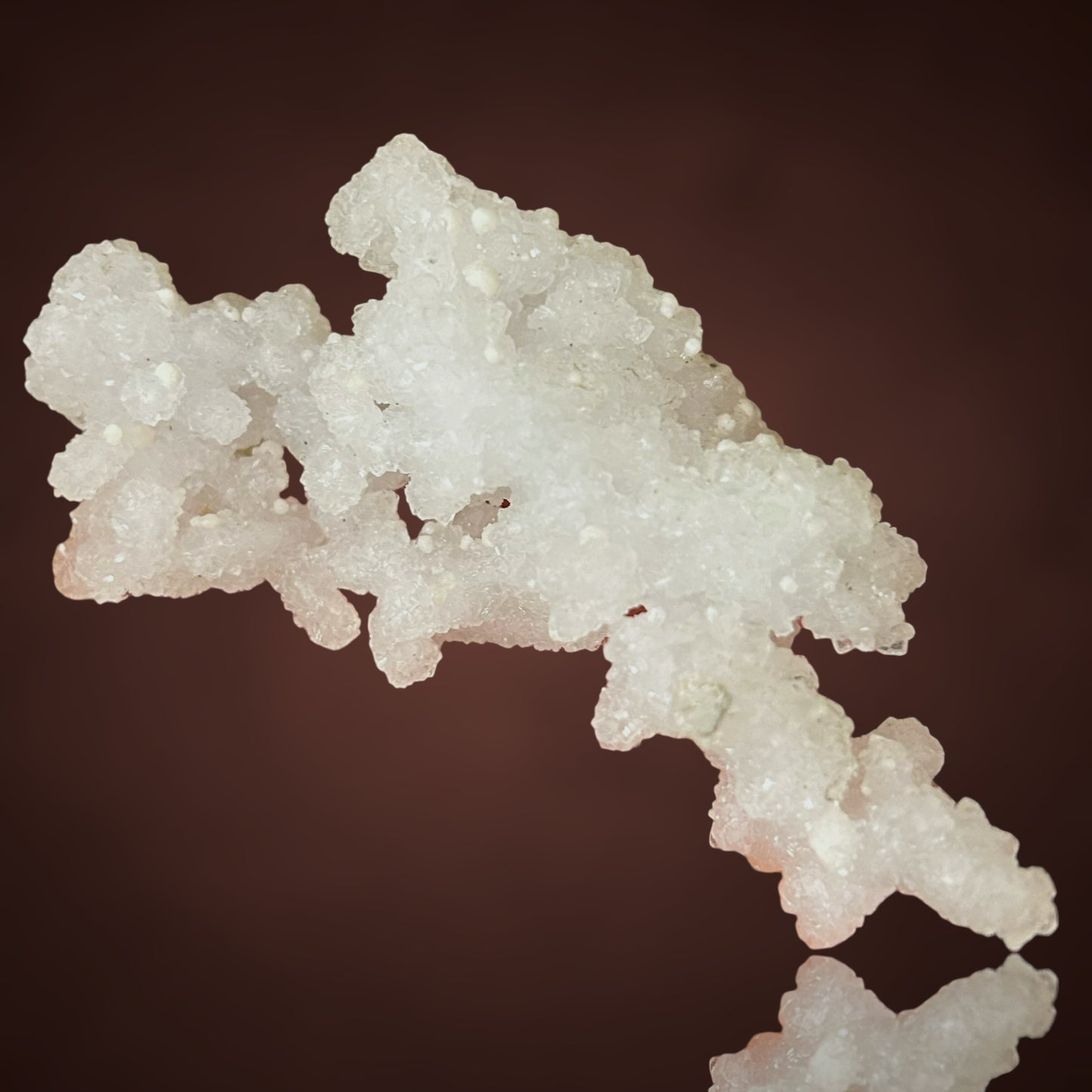 Gyrolith auf Prehnit – Maharashtra, Indien