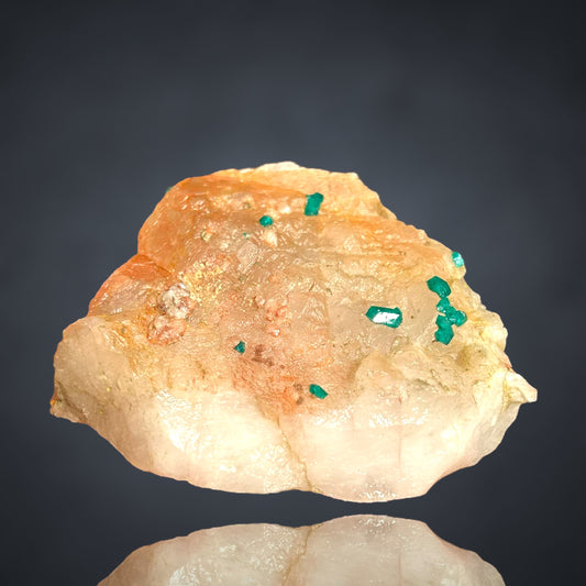 Dioptas/e on Quartz - Kaokoveld, Namibia