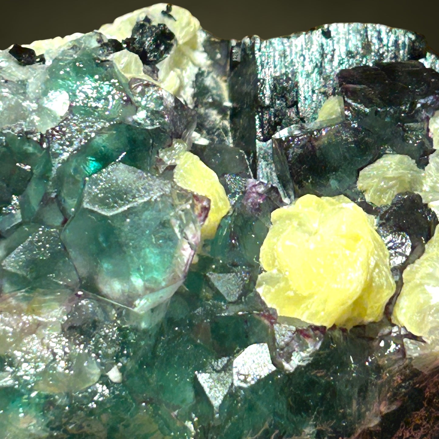 Fluorite, (Li-)Zinnwaldite, Tourmaline - Erongo, Namibia