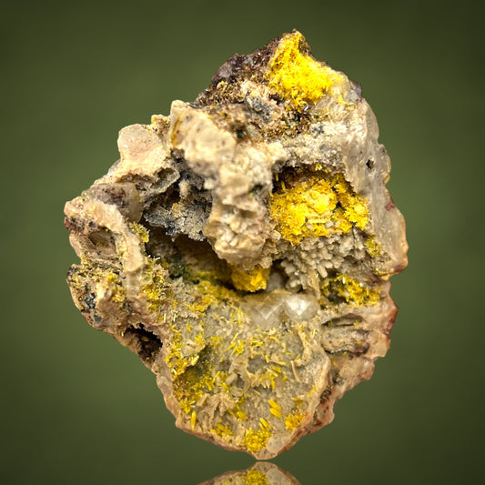 Mimetite, Cerussite - Tsumeb, Namibia