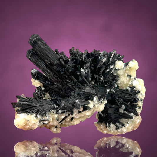 Tourmaline on Zinnwaldite - Erongo, Namibia