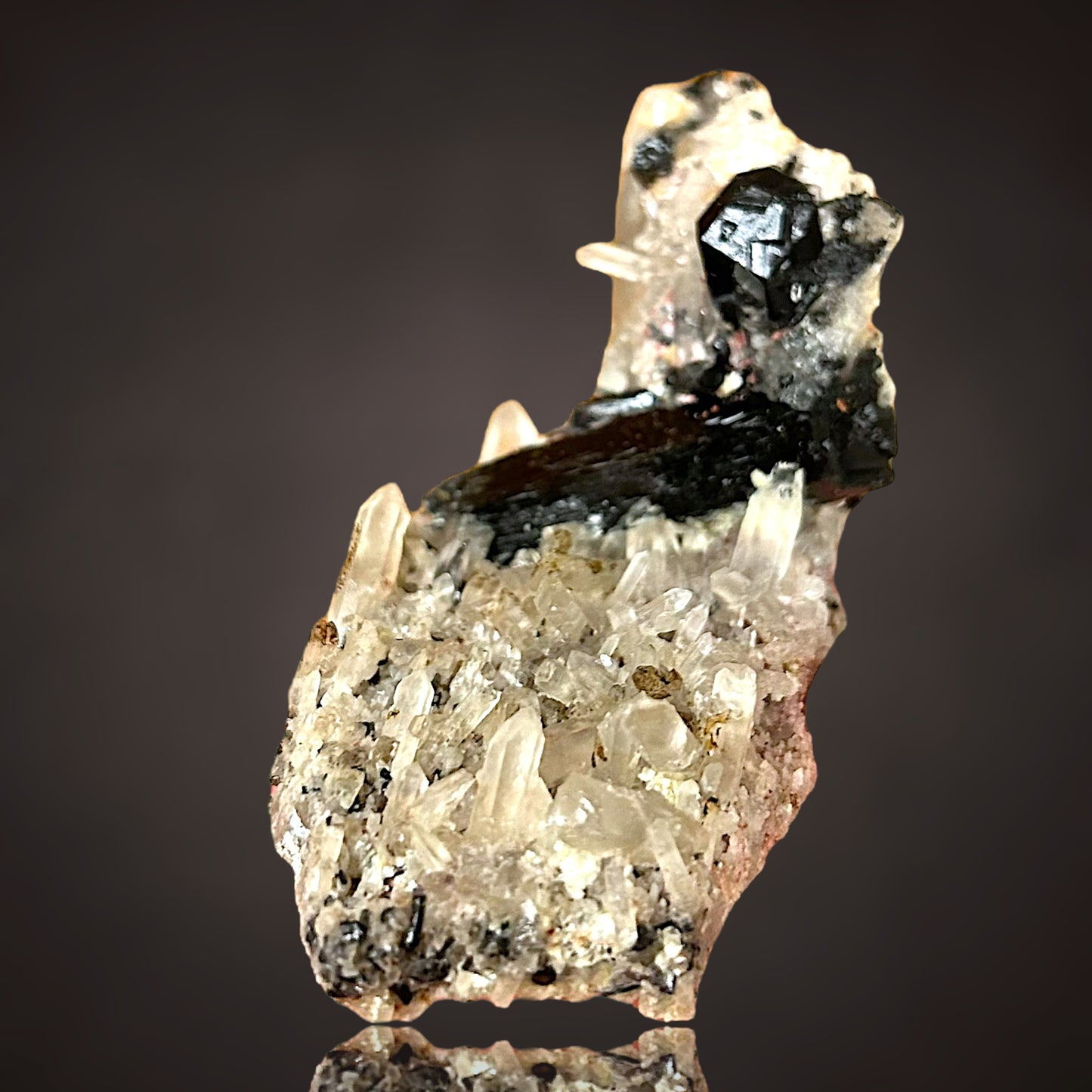 Lattice Quartz, Schorl Tourmaline - Erongo, Namibia