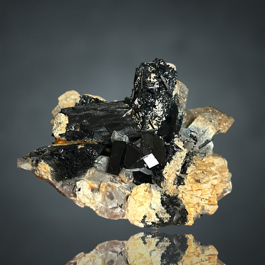 Schorl, Smoky Quartz, Orthoclase - Erongo, Namibia