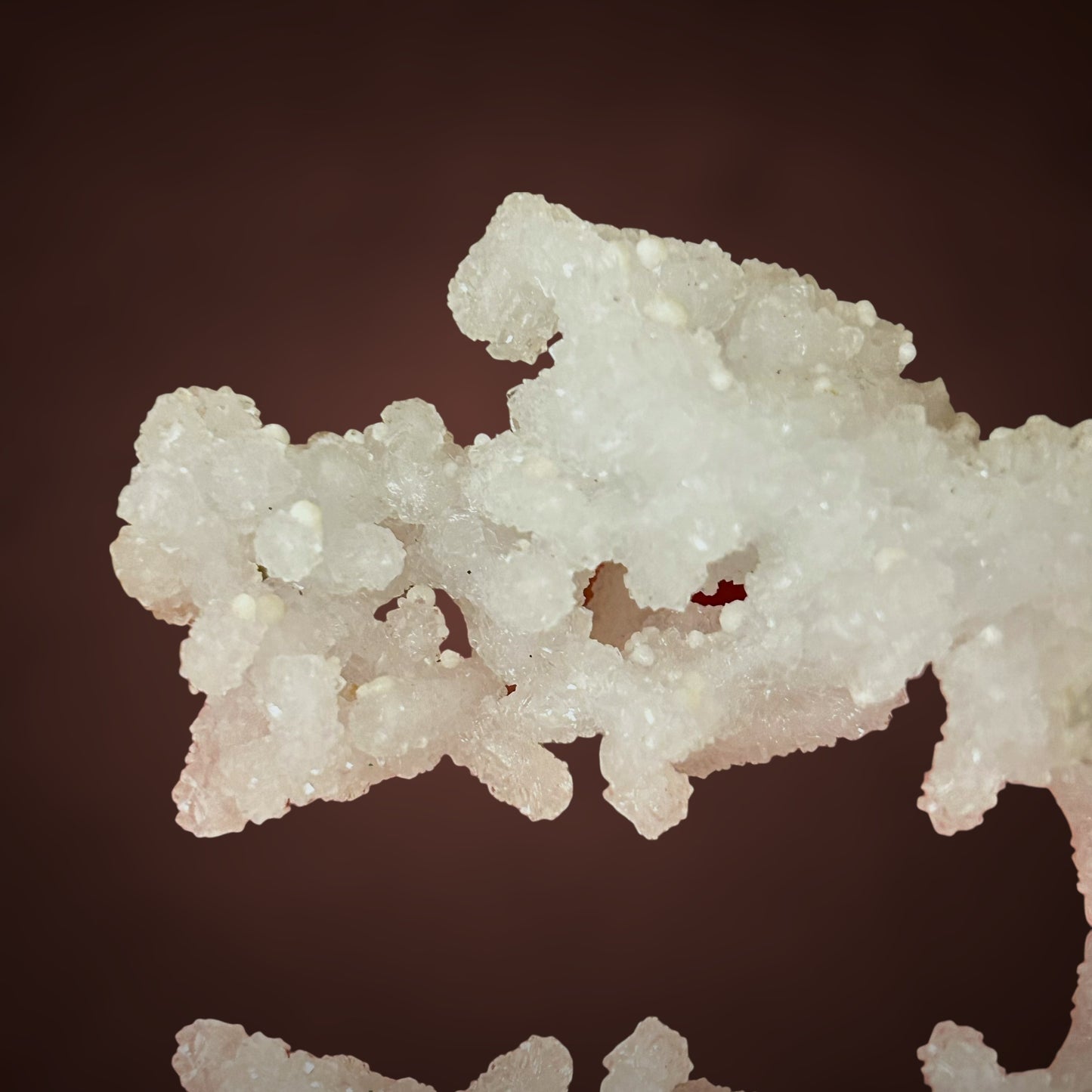 Gyrolith auf Prehnit – Maharashtra, Indien