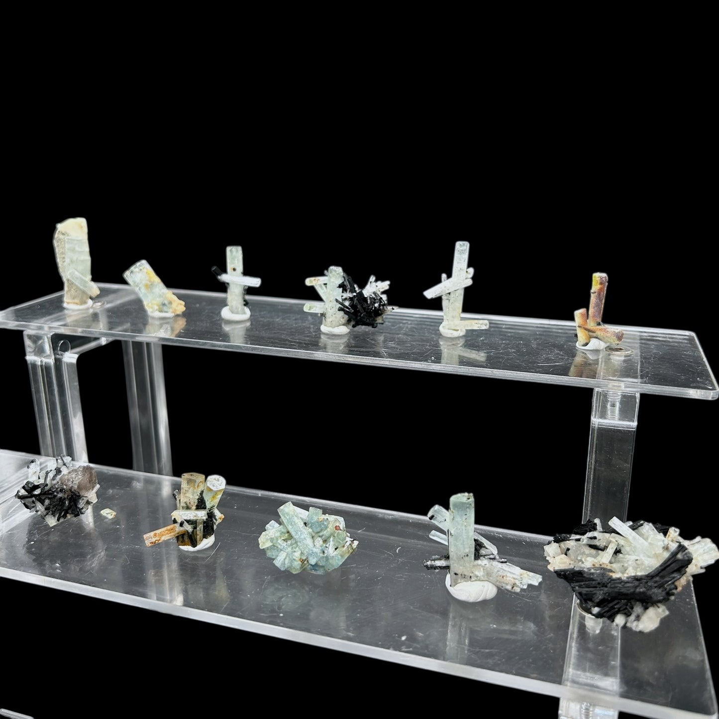 18x Aquamarin-Cluster - Erongo, Namibia