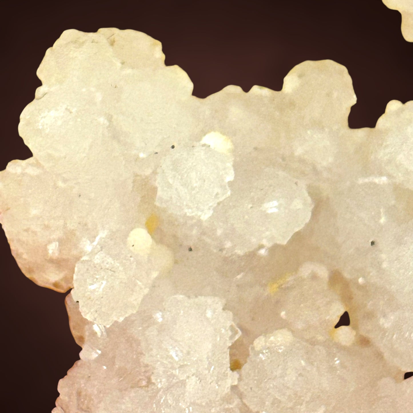 Gyrolith auf Prehnit – Maharashtra, Indien