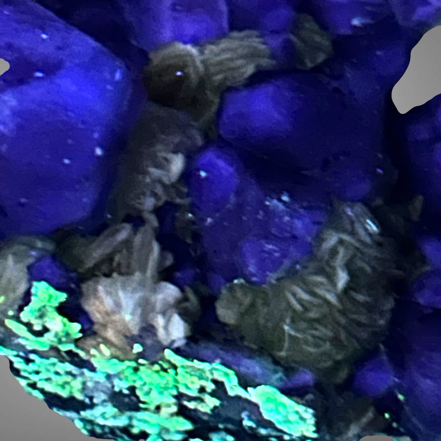 Fluorit, Zinnwaldit, Hyalit – Erongo, Namibia
