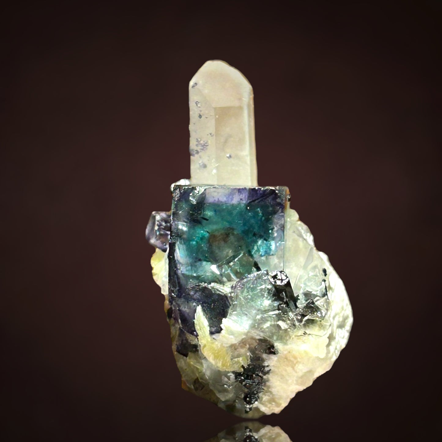 Fluorite, Quartz - Erongo, Namibia