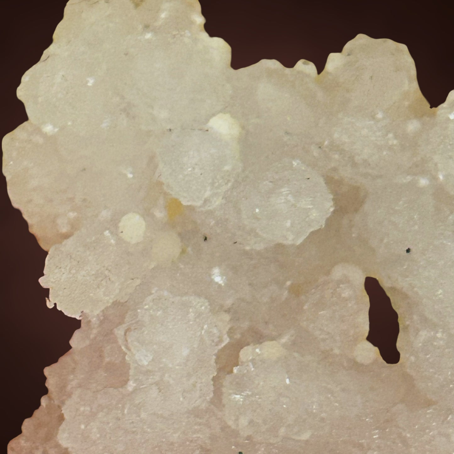 Gyrolith auf Prehnit – Maharashtra, Indien