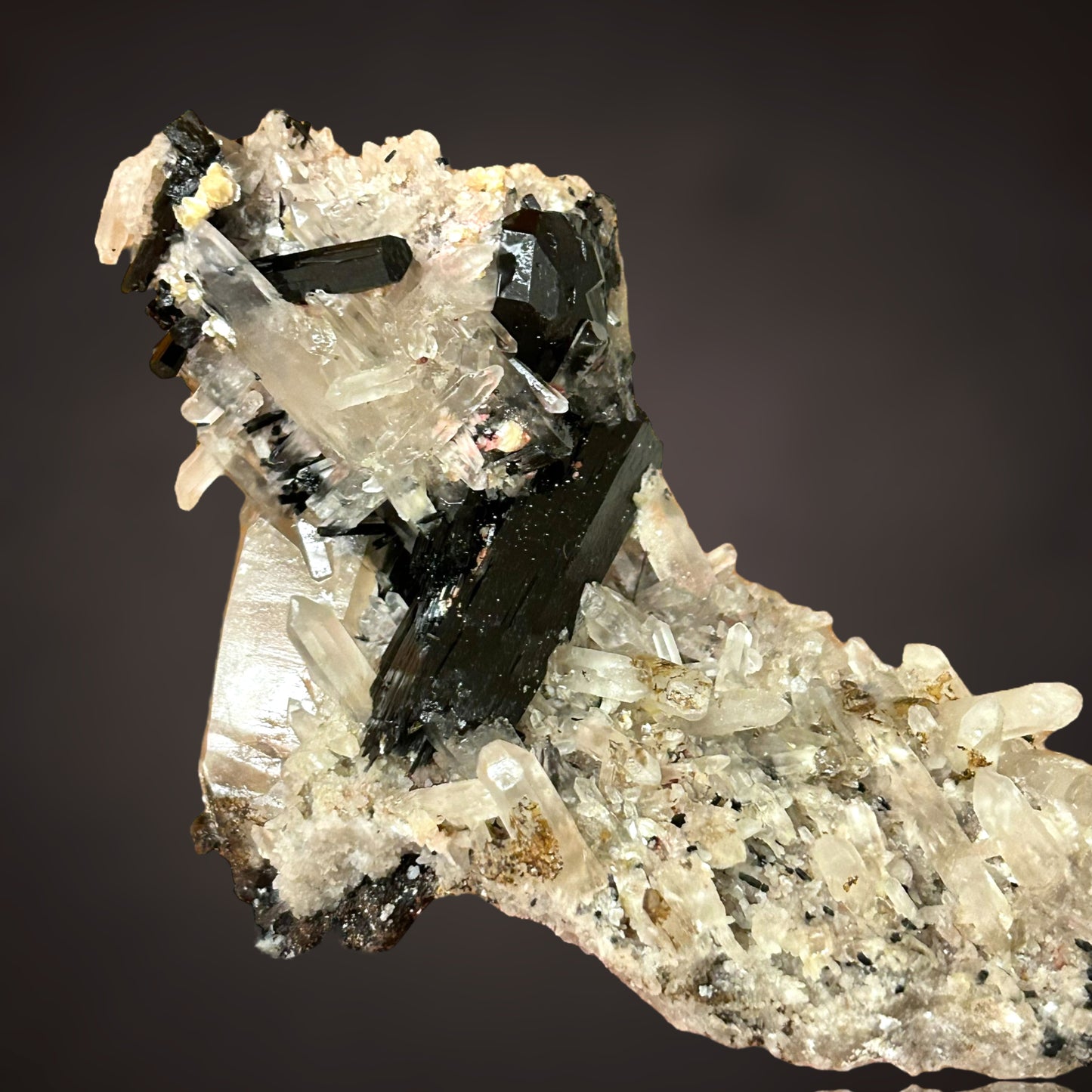 Lattice Quartz, Schorl Tourmaline - Erongo, Namibia