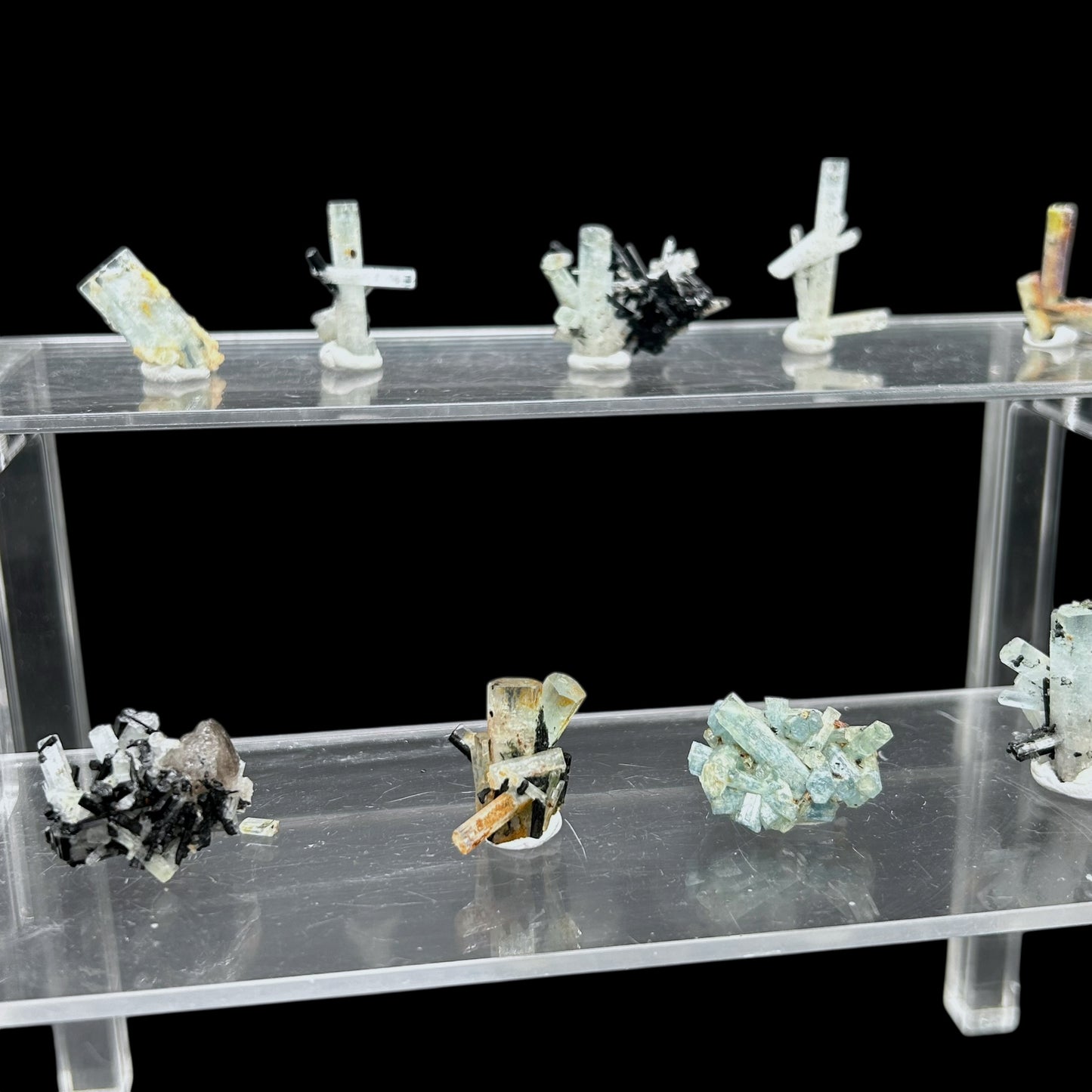 18x Aquamarin-Cluster - Erongo, Namibia