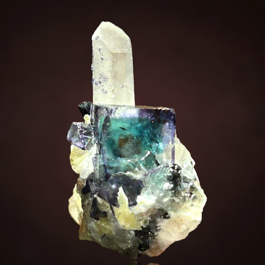 Fluorite, Quartz - Erongo, Namibia