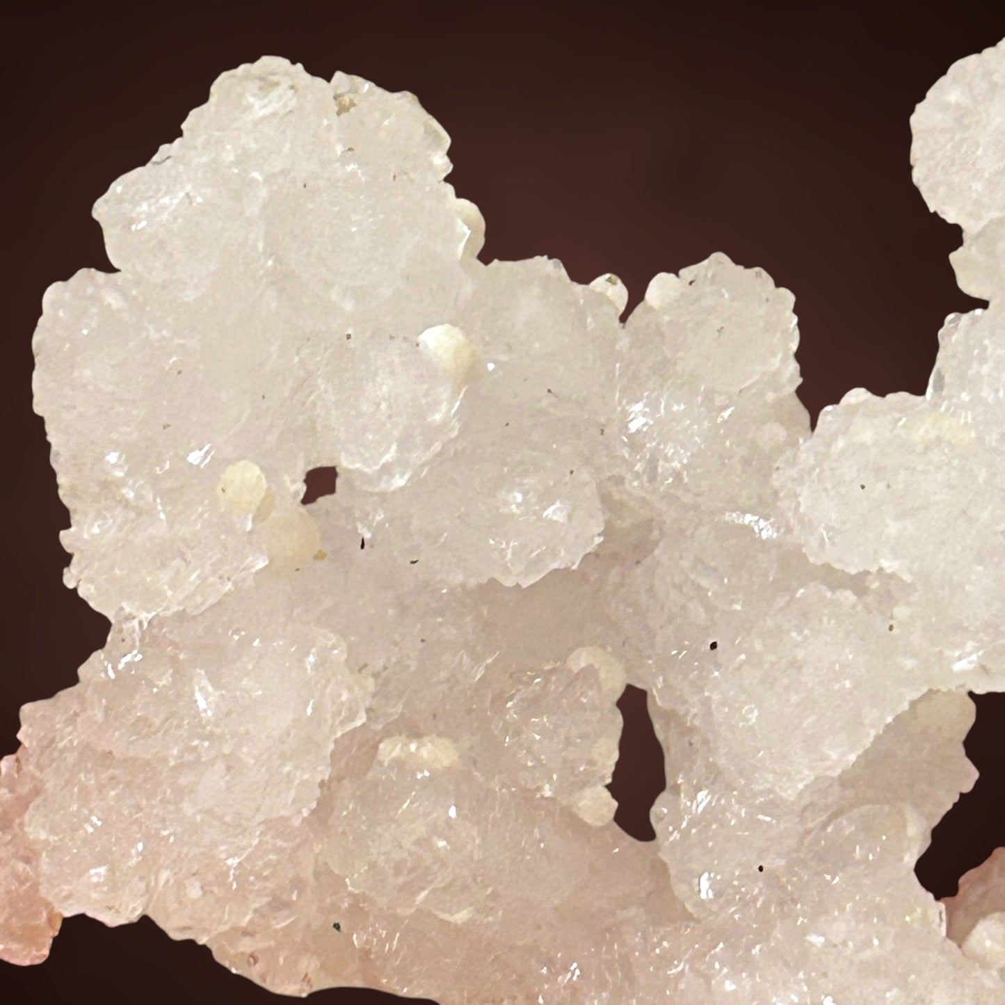 Gyrolith auf Prehnit – Maharashtra, Indien