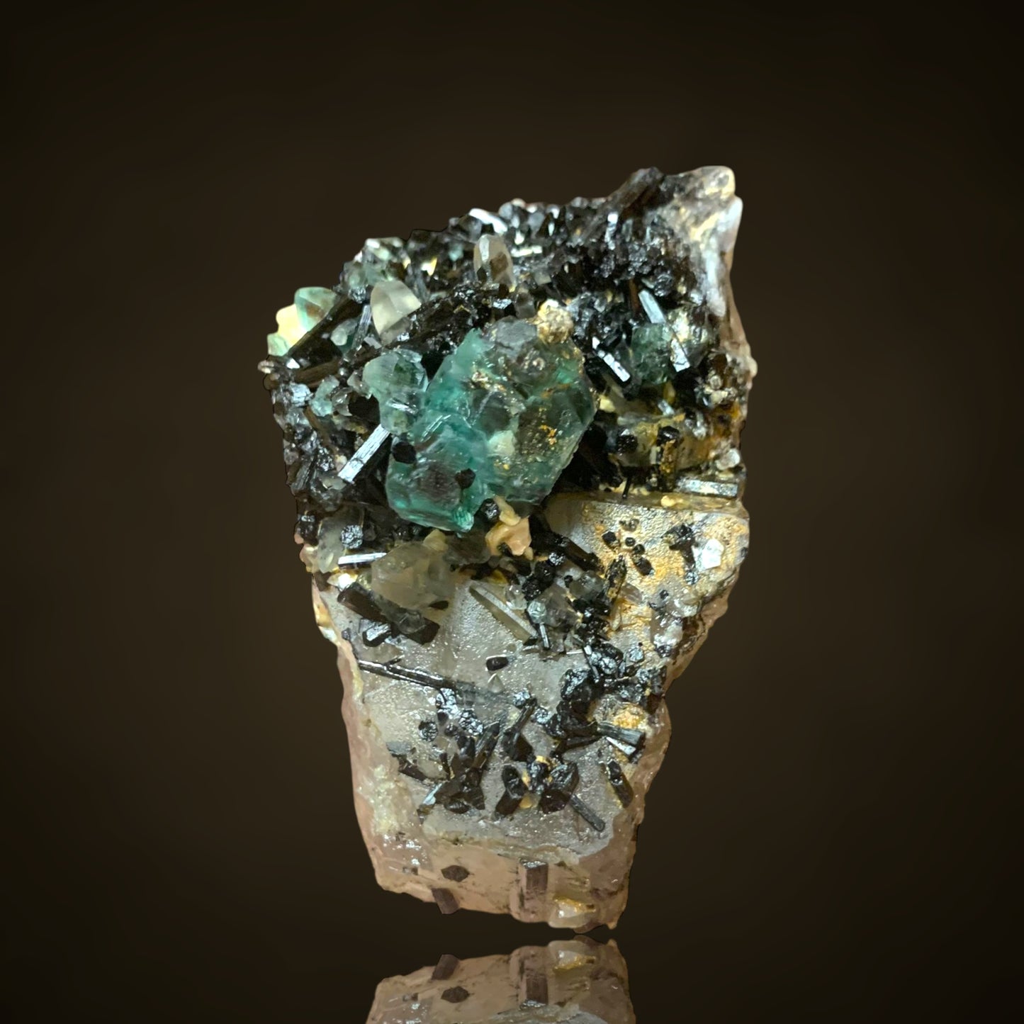 Fluorite, Schorl, Smoky Quartz - Erongo, Namibia
