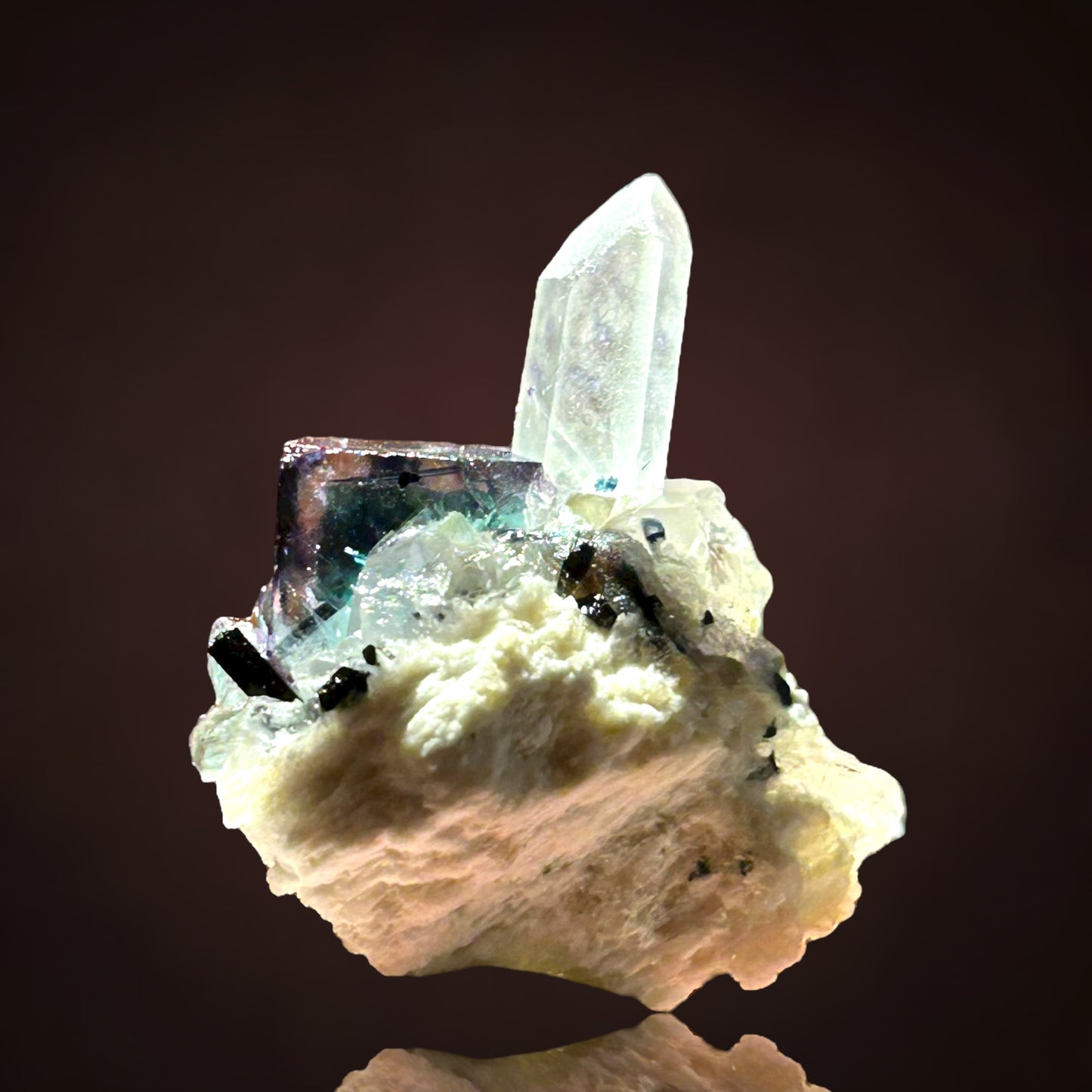 Fluorite, Quartz - Erongo, Namibia
